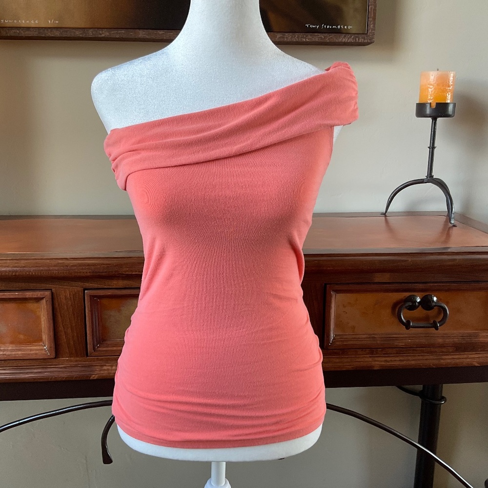 Bra Tops Sri Lanka One-Shoulder Camisole. Orange. Size XS